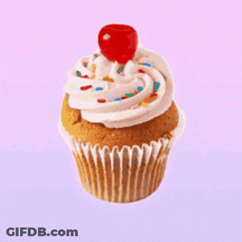 Cupcake Berry Topper GIF