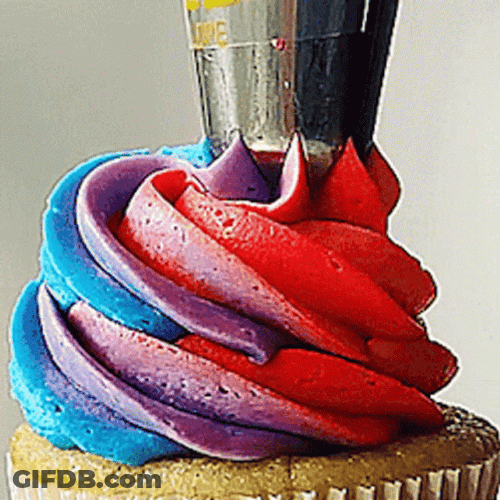 Cupcake Colorful Icing GIF