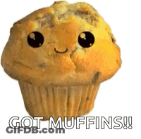 Cupcake Face Saying Got Muffins GIF