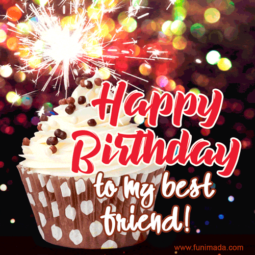 Cupcake Happy Birthday My Friend GIF