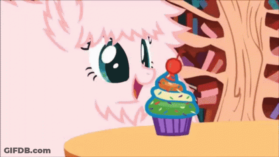 Cupcake Pink Fluffy Unicorns Dancing On Rainbows GIF
