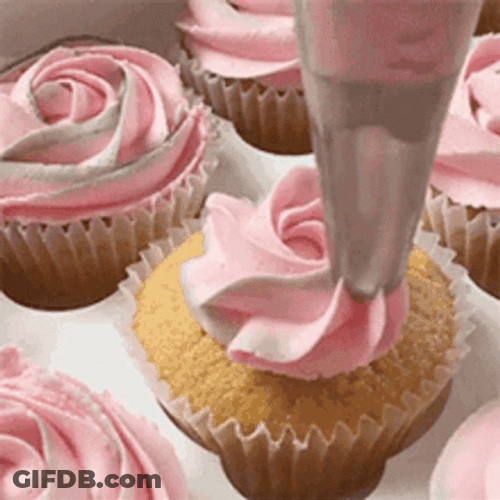 Cupcake Pink Smooth ButterCream GIF