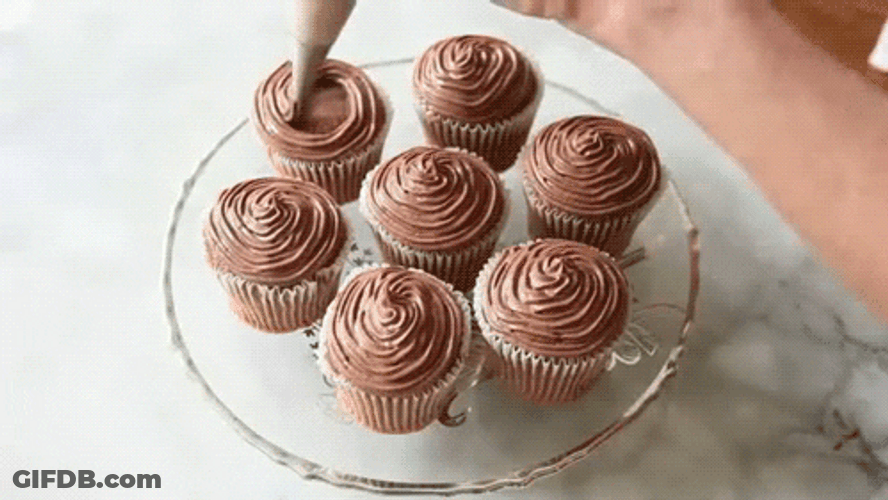 Cupcake Pipe Icing GIF