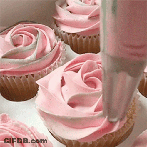 Cupcake Pretty Pink Icing GIF
