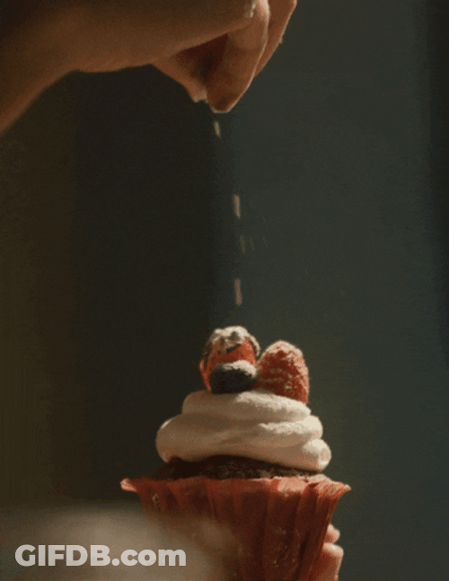 Cupcake Sprinkle Cinnamon Topper GIF