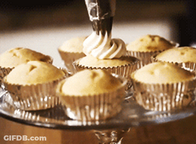 Cupcake Vanilla Icing GIF