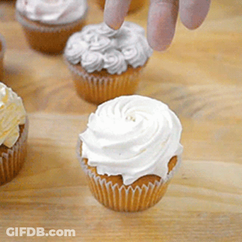 Cupcake With White Frosting GIF