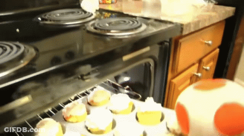 Cupcakes Baking On Stove GIF
