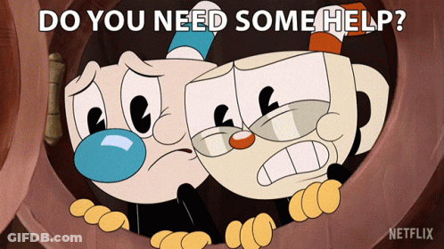 Cuphead Asking Do You Need Some Help GIF