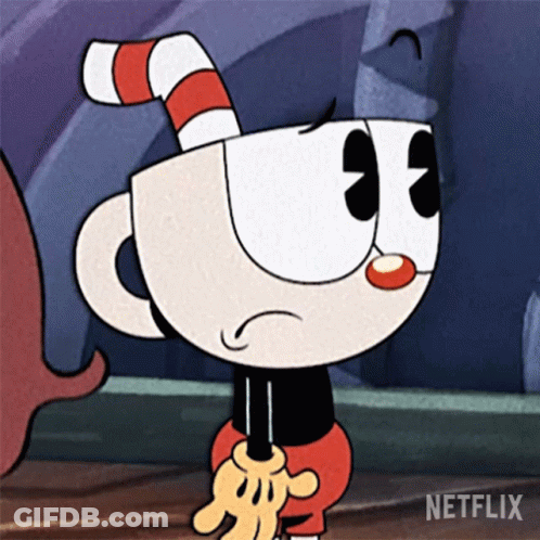 Cuphead Holding Stick GIF