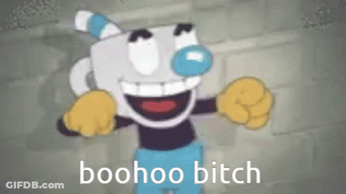 Cuphead Is A Cartoon Character From The Video Game Cuphead And He Is Smiling . GIF