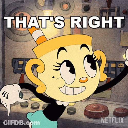 Cuphead Says That 'S Right In A Netflix Ad GIF