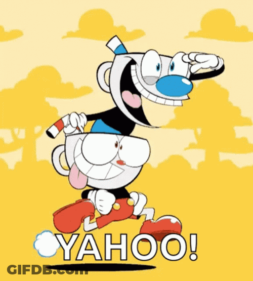 Cuphead Says Yahoo GIF