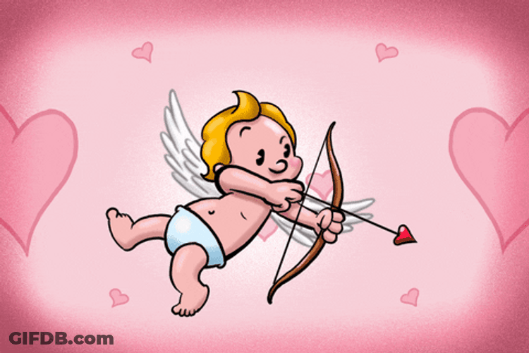 Cupid Arrow To The Heart GIF