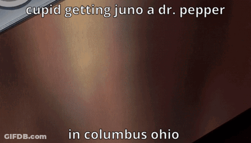 Cupid Getting Juno A Dr Pepper In Columbus Ohio GIF