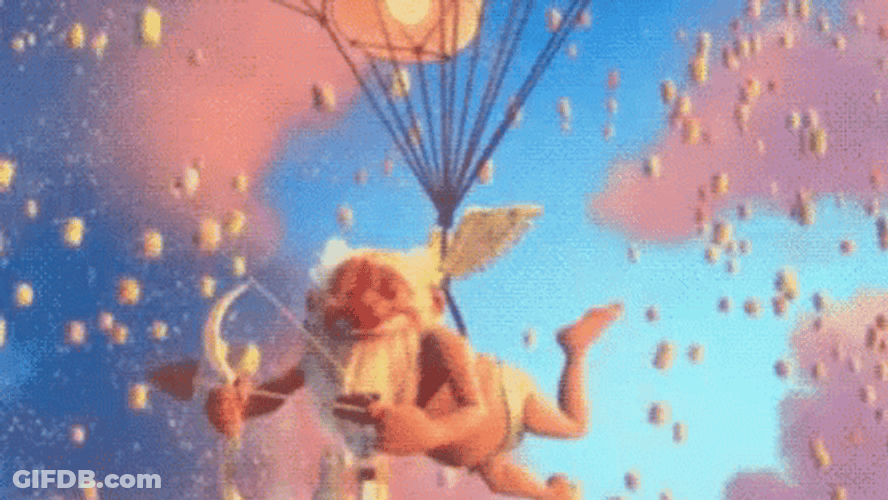 Cupid Tangled Kiss GIF