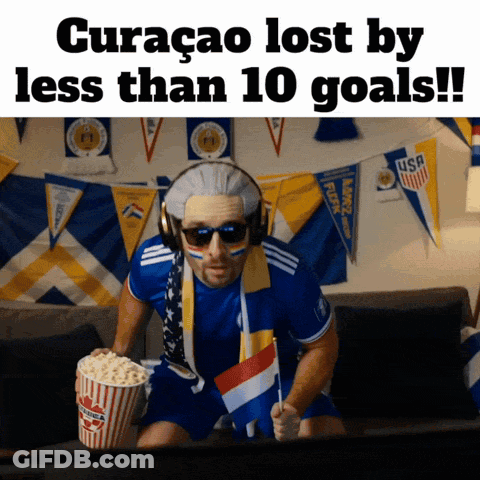 Curaçao Lost By Less Than 10 Goals Man Holding Popcorn GIF