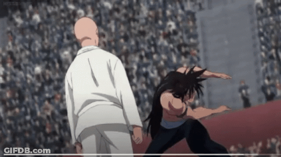 Curb Stomp Charranko Saitama GIF