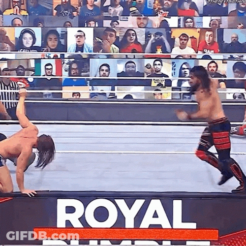 Curb Stomp Seth Rollins Opponent Fell Down GIF