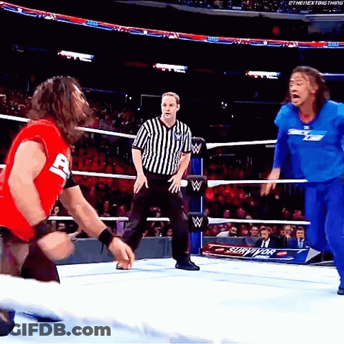 Curb Stomp Seth Rollins Team Raw GIF