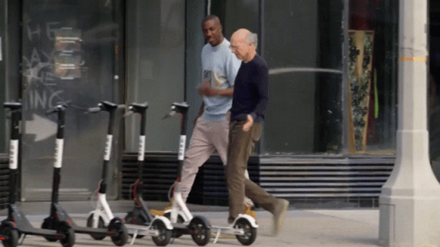 Curb Your Enthusiasm Larry David And Leon Walking GIF