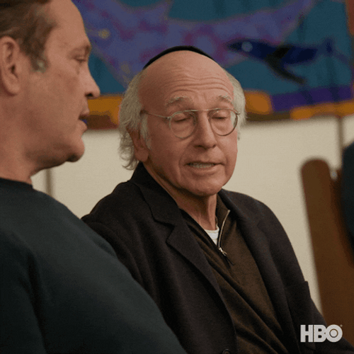 Curb Your Enthusiasm Larry David Wearing Yamaka GIF