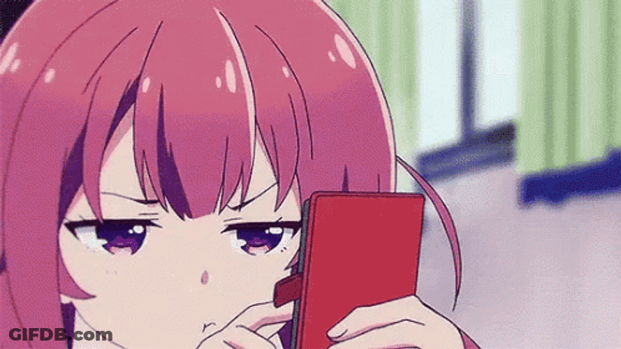 Curious Anime Girl Chitose GIF