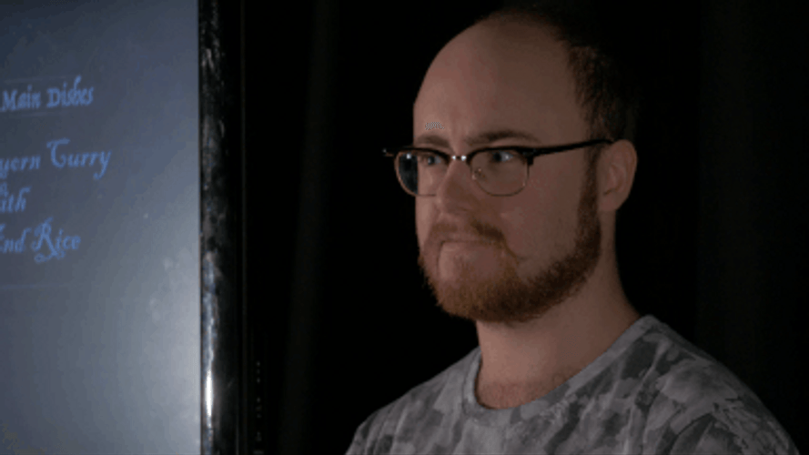 Curious Guy Eyebrows Up GIF