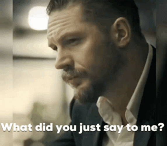 Curious Tom Hardy GIF