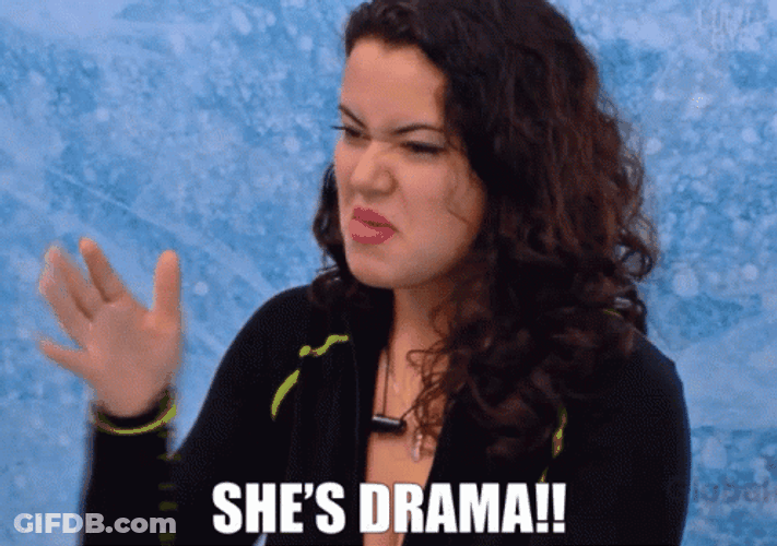 Curled Hair Lady Says She's Drama GIF
