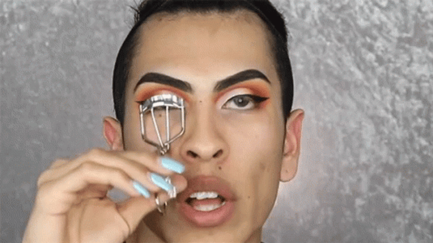 Curling Eyelashes For Make Up GIF
