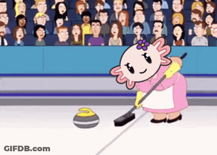 Curling In Cartoon GIF