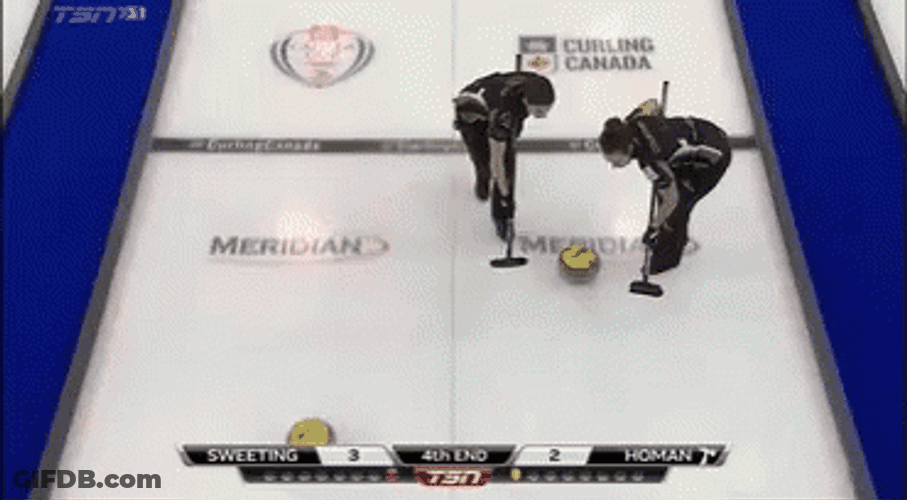 Curling Stone Colliding GIF