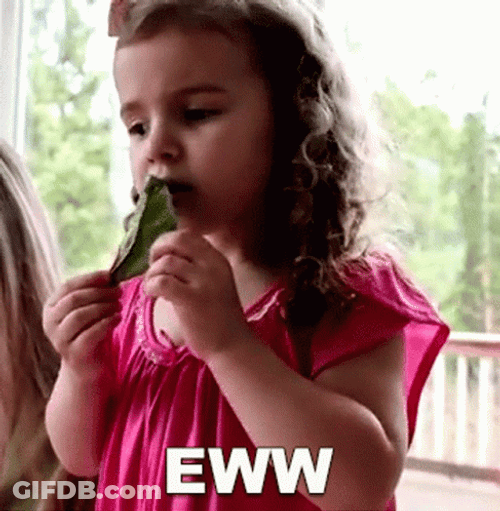 Curly Cute Baby Girl Eww Reaction GIF