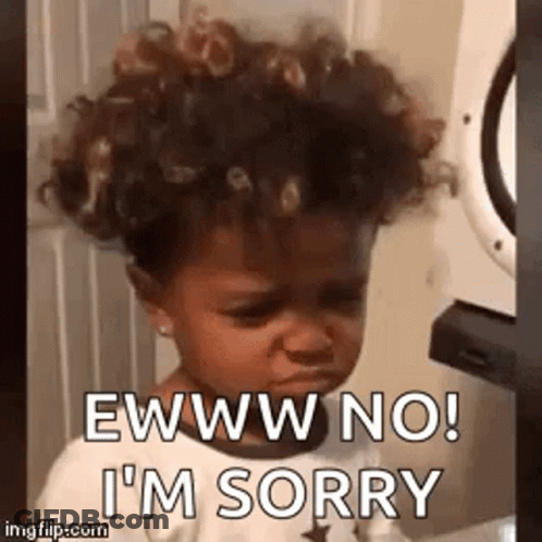 Curly Girl Crying Eww No! I'm Sorry GIF