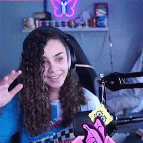 Curly Girl Hand Shivering GIF