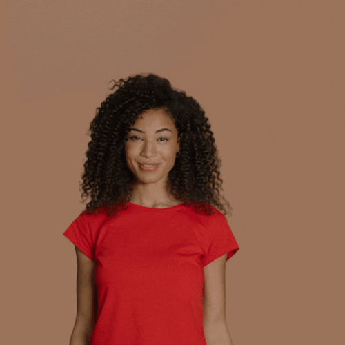Curly Girl Virtual Hug GIF
