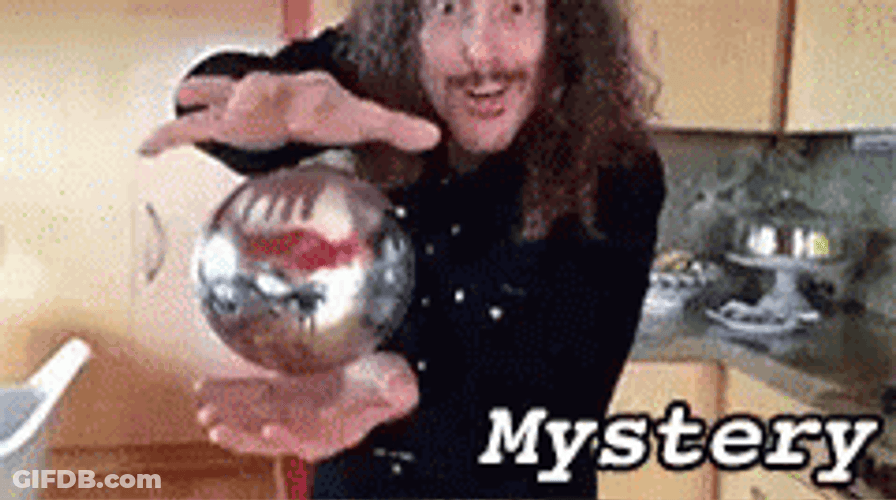 Curly Guy Does Fake Mystery Tricks GIF