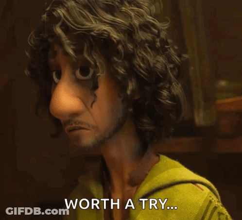 Curly Hair Beard Cartoon Says Worth A Try GIF