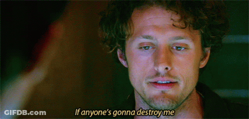 Curly Hair Beard Man Says If Anyone's Gonna Destroy Me GIF