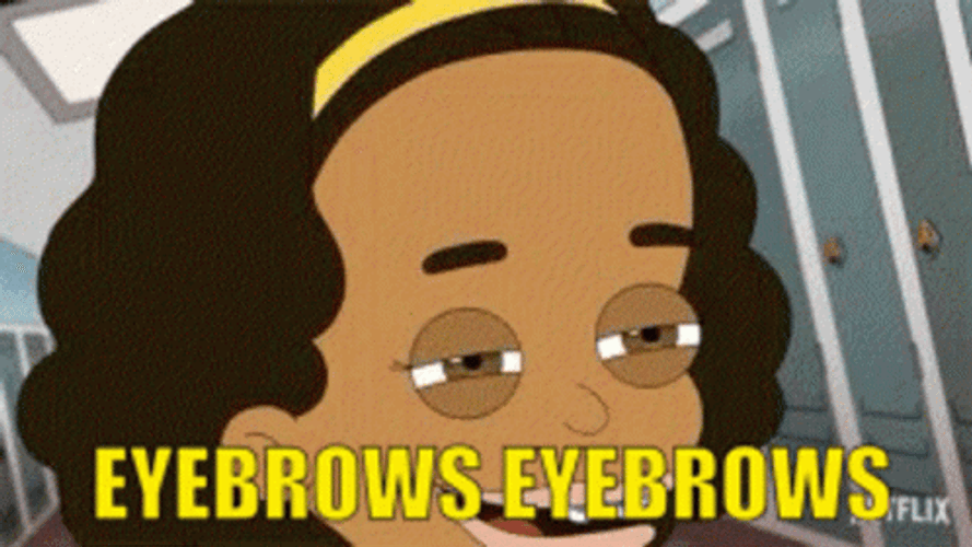 Curly Hair Eyebrow Raise GIF