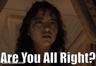 Curly Hair Girl Saying Are You All Right GIF