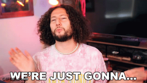 Curly Hair Man Pearl Necklace Saying We're Just Gonna GIF