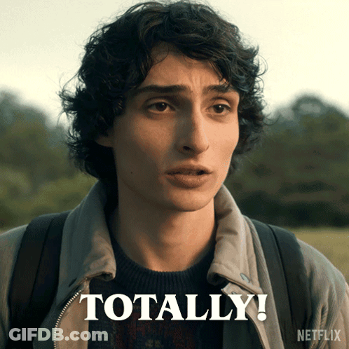 Curly Hair Man Saying Totally On Netflix Ad GIF