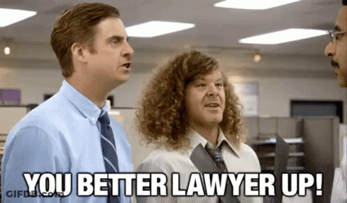 Curly Hair Man Says You Better Lawyer Up GIF