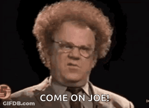 Curly Hair Man With Glasses Saying Come On Joe GIF