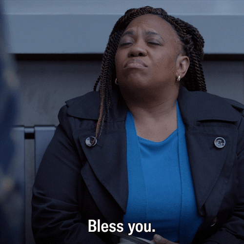 Curly Hair Woman Bless You GIF