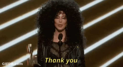 Curly Hair Woman Giving Thank You Speech GIF