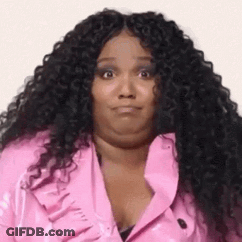Curly Hair Woman In Pink Jacket Funny Face GIF