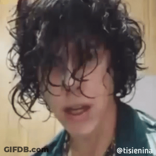 Curly Hair Woman Making Funny Face Tisienia GIF
